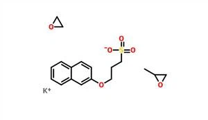 Potasyòm, 2-methyloxirane, 3-naphthalen-2-iloksipropan-1-sulfonat, oxirane CAS 120478-49-1