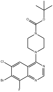 Tert-butil 4- (7-bromo-6-kloro-8-fluoroquinazolin-4-il) piperazin-1-karboksilat CAS 1698027-20-1